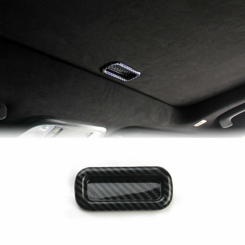 Roof Skylight Handle Bowl Cover Trim Bezel For Dodge Charger 2011+ Carbon Fiber