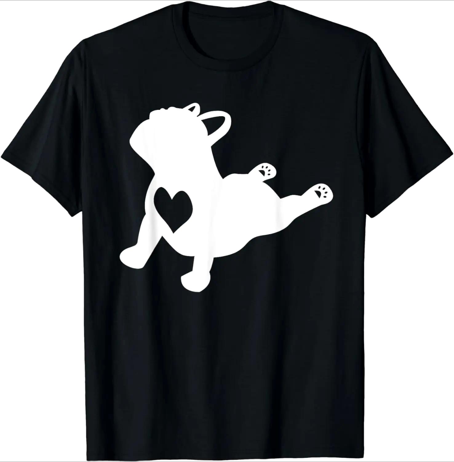 French Bulldog Yoga Pose Love Heart Frenchie Workout Gift TShirt Funny Graphic T Shirts Women Clothing Tops Fashion Streetwear XL