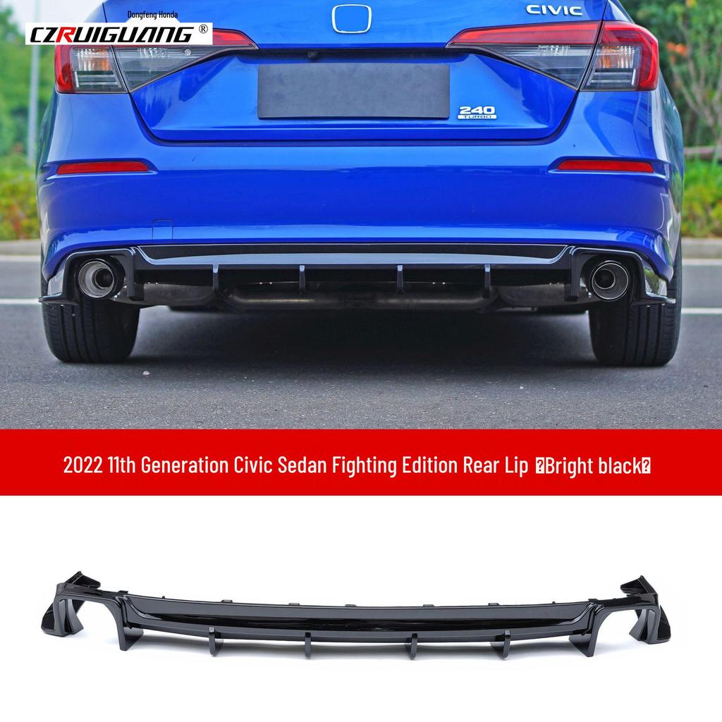 Rear Lip, Rear Bumper, Side Skirts, Rear Wing, and Front Splitter for 2022 11th Gen Civic Sedan (Action Edition).