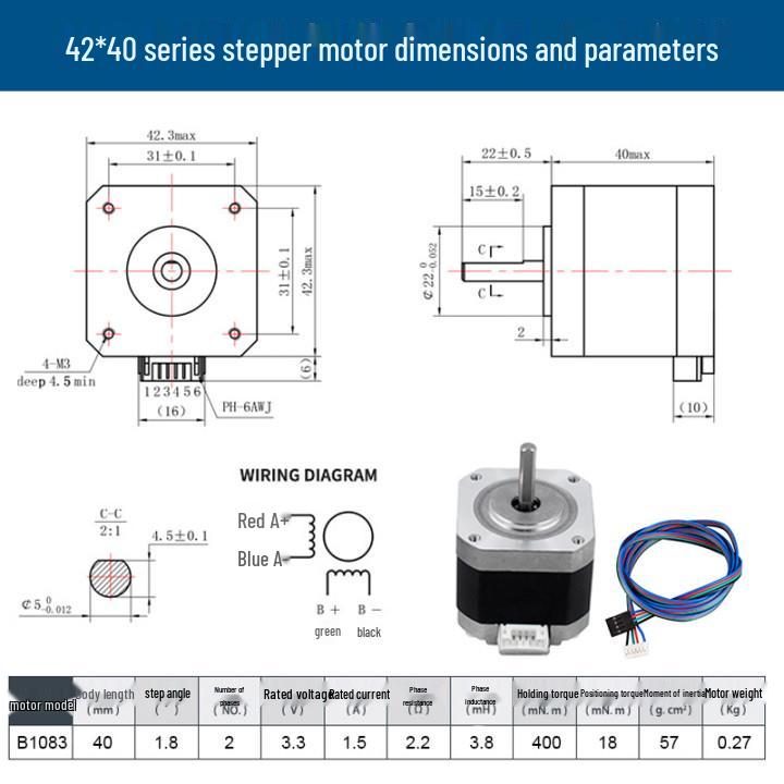 3D Printer Stepper Motor Set with Lead Screw & Micro Motor Controller