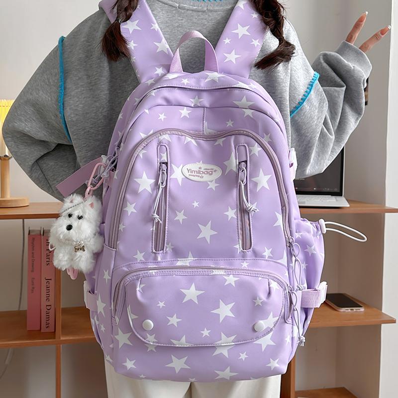 Tornister Plecak Damski Duża Pojemność Plecak Ucznia Gimnazjum Tornister Mała Gwiazdka
