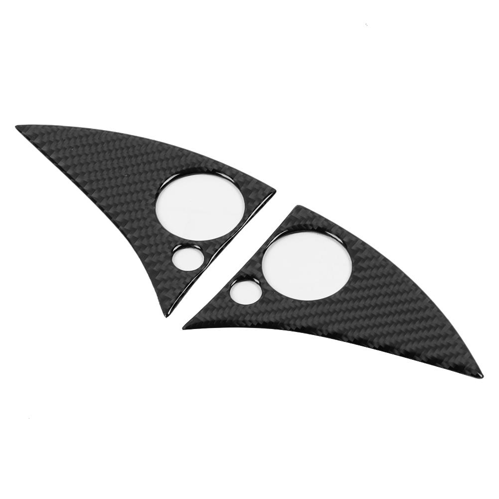 2pcs Carbon Fiber Car Steering Wheel Button Trim Sticker Decal for Mercedes W204 C Class 07 10