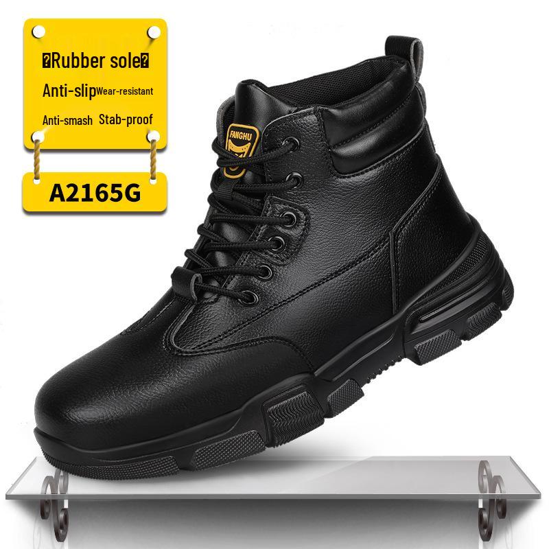 Pánské kotníkové nepromokavé zimní bezpečnostní boty - Odolné proti nárazu, Odolné proti propíchnutí, Podšívka ze sametu a bavlny