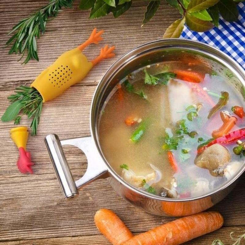 Creative Silicone Eco Friendly Chicken Seasoning Stew Soup Soup Seasoning Package Filter Soup Container Kitchen Small Tools New