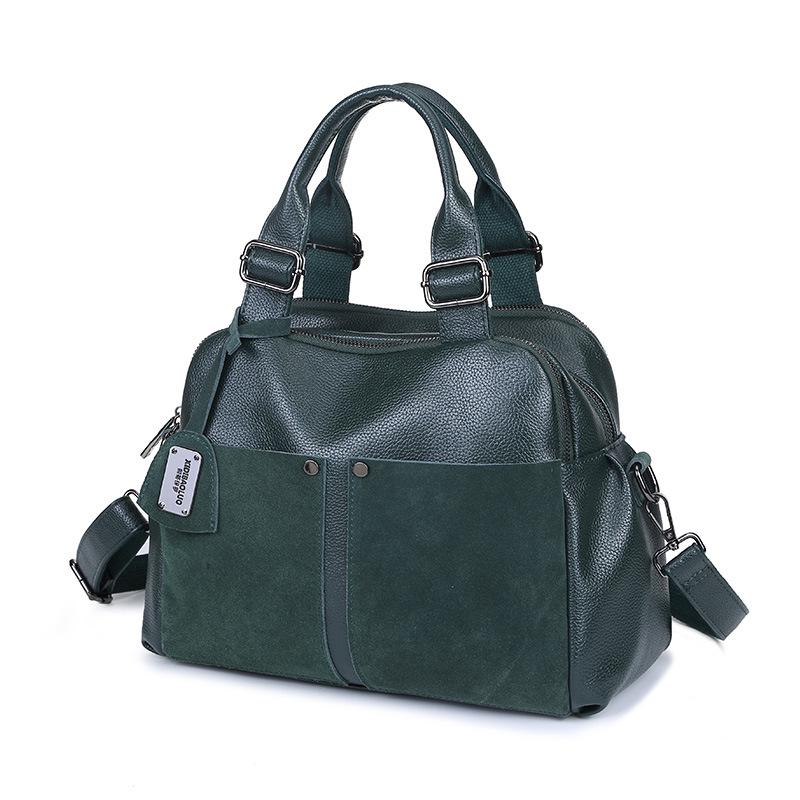 2025 Frosted Cowhide Multi-Compartment Pillow Handbag - Women's Versatile Shoulder & Crossbody Bag