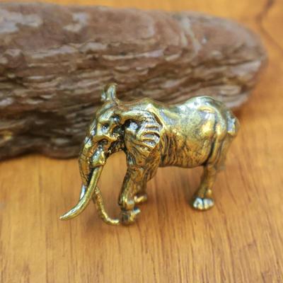 Messing Elefant Ornament Tischplatte Einweihungsgeschenke Kunstwerk Tee Haustier Figur Hand