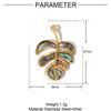 3pcs/Lot Stainless Steel Enamel Palm Flip Flop Shell Diy Charm Women Watermelon Strawberry Necklace Pendant Summer Ocean Jewelry