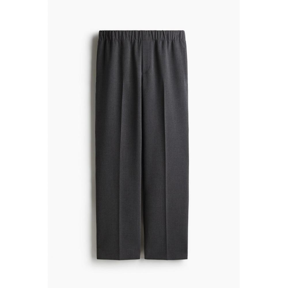 H M Trousers Regular Fit Dark Grey