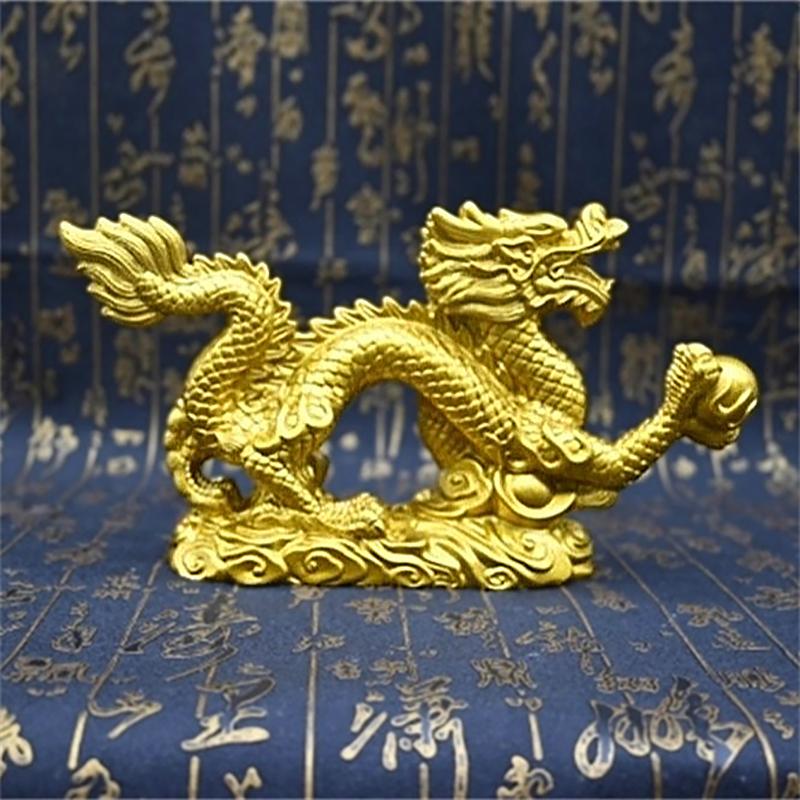 Čínský zvěrokruh Dvanáct soch Zlatá socha draka Zvířecí ozdoba Bytové doplňky
