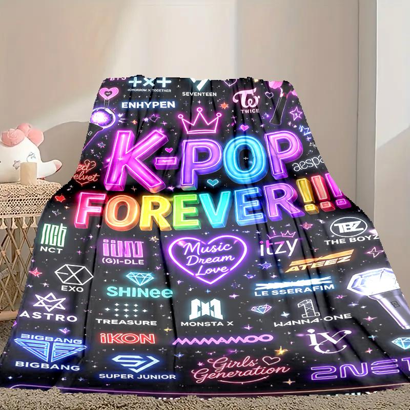 1pc Snug Kpop Demon Hunters Blanket, Lightweight & Durable Print Blanket, Perfect for Home, Couch, Bed, Picnic, Travel, Office