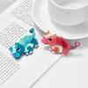 Blucome Lovely Dinosaur Shape Women Pins Brooches Acrylic Material Cute Style Animal Woman Brooch Casual Jewelry for Girls Gift