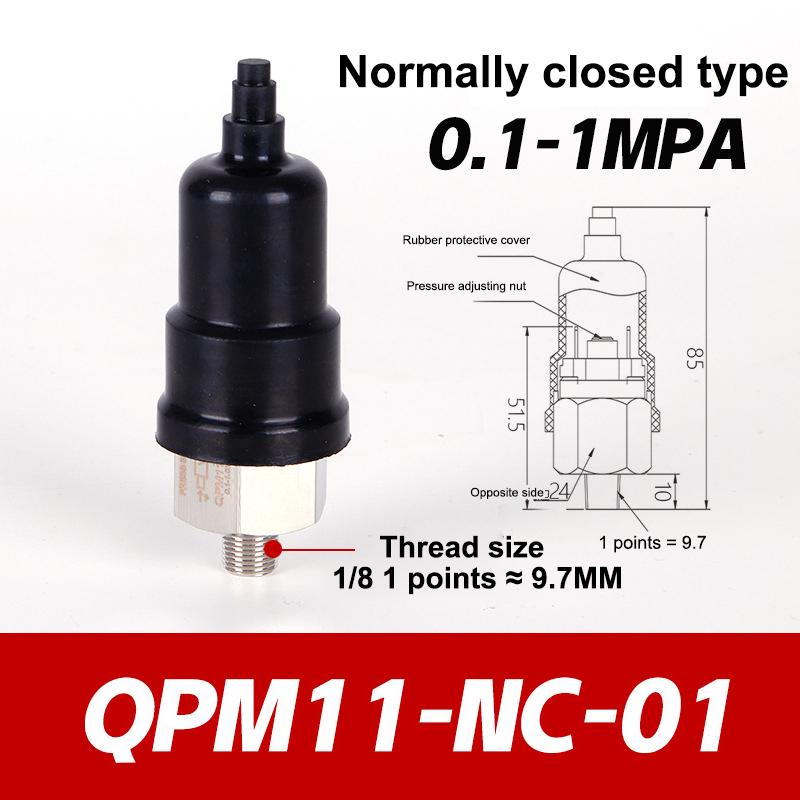 QPM11 Pneumatischer Luftdruckschalter Einstellbarer Automatischer Regler G1/8 G1/4 Anschluss für Pneumatische Geräte in der Lebensmittelverarbeitung