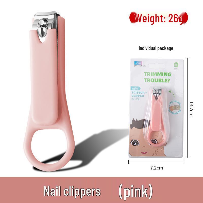 Child-Safe Anti-Pinch Baby Nail Clipper Set - Anti-Splash, Cute Design, Portable for Kids and Students