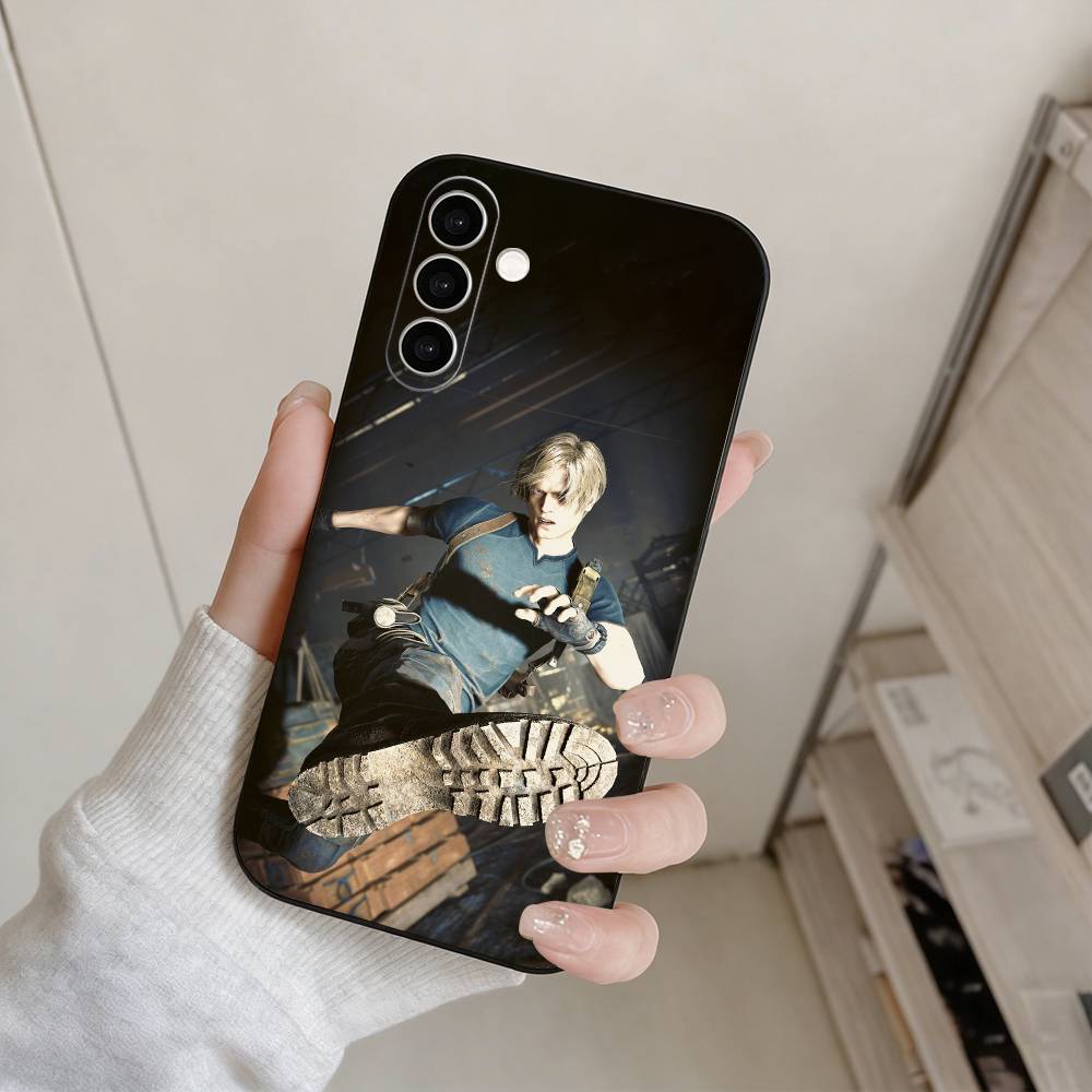 Game Resident Evil Requiem Leon S Phone Case For Samsung Galaxy A73,A72,A71,A70,A53,A52,A51,Others Soft Black Cover