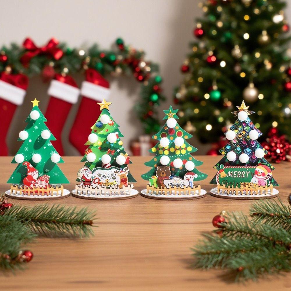 Desktop Size Christmas Lights Luminous LED Christmas Tree DIY Gift Xmas Ornaments Room Decor