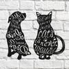 1pc Metal Cat Wall Art – 'Time Spent With Cats Is Never Wasted,' Black Cat Cutout, Elegant Iron Art for Stylish Wall Decoration