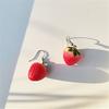 New Fruit Strawberry Earring Female Lovely Girl Simulation Red Strawberry Dangle Earrings for Women Korean Fashion Jewelry