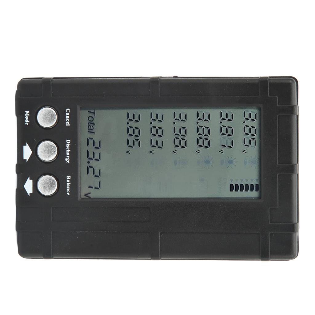 3 i 1 Batterikapasitetsmåler Balanserer Utlader Digital LCD-skjerm Batterimåler for Modell