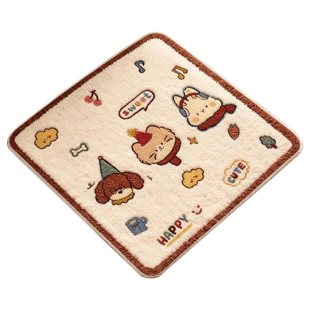 Imitation Cashmere Dining Chair Pad Anti-slip Seat Cushion Cute Chair Cushion  Home Seating