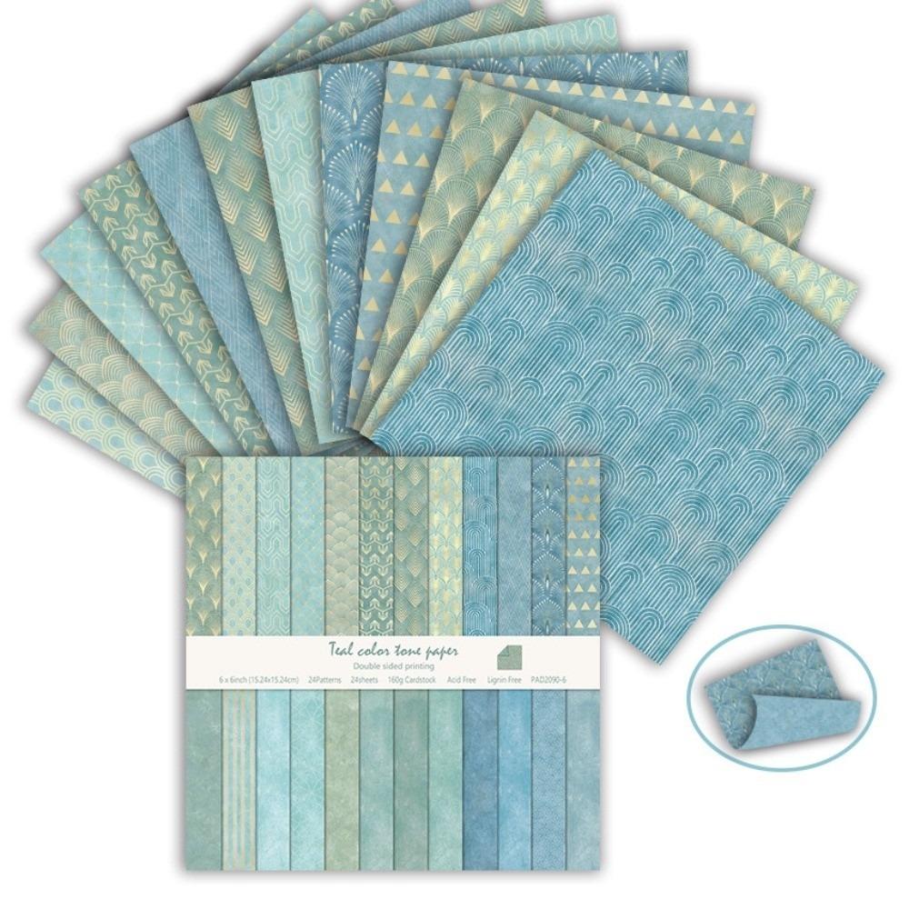 24Sheets Floral Pattern Decorative Paper 6 Inch Background Paper Scrapbook Paper  Scrapbooking