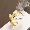 Hochwertige Blumen Verstellbare Öffnungsarmbänder Für Frauen Geometrische Goldfarbe Breite Manschetten Armreifen Mode Hochzeitsparty Schmuck