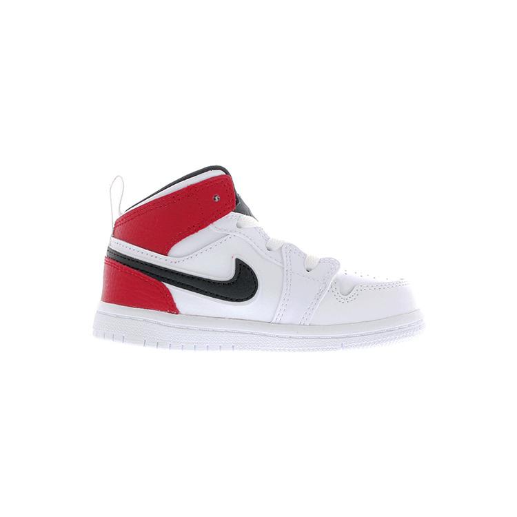 Jordan 1 Mid White Black Gym Red TD 640735-116