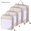 Four-Piece Compression Travel Storage Bag Set for Clothes, Toiletries, Digital Gear, and More