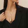 Exaggerated Punk Style Big Water Drop Pendant Necklace Fashiontrendy Geometric Metal Clavicle Chain