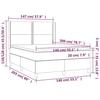 VidaXL Sommier à Lattes de Lit avec Matelas et LED, Lit Rembourré, Lit Double, Lit Adulte de Chambre à Coucher Intérieur, 3139325