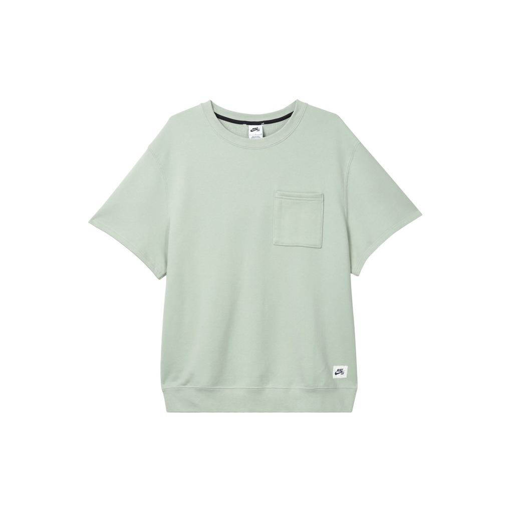 Nike Sb Solid Color Crew Neck Pocket Sports Casual Short Sleeve T-Shirt Unisex Tops Aqua Dark-Teal DH2930-017