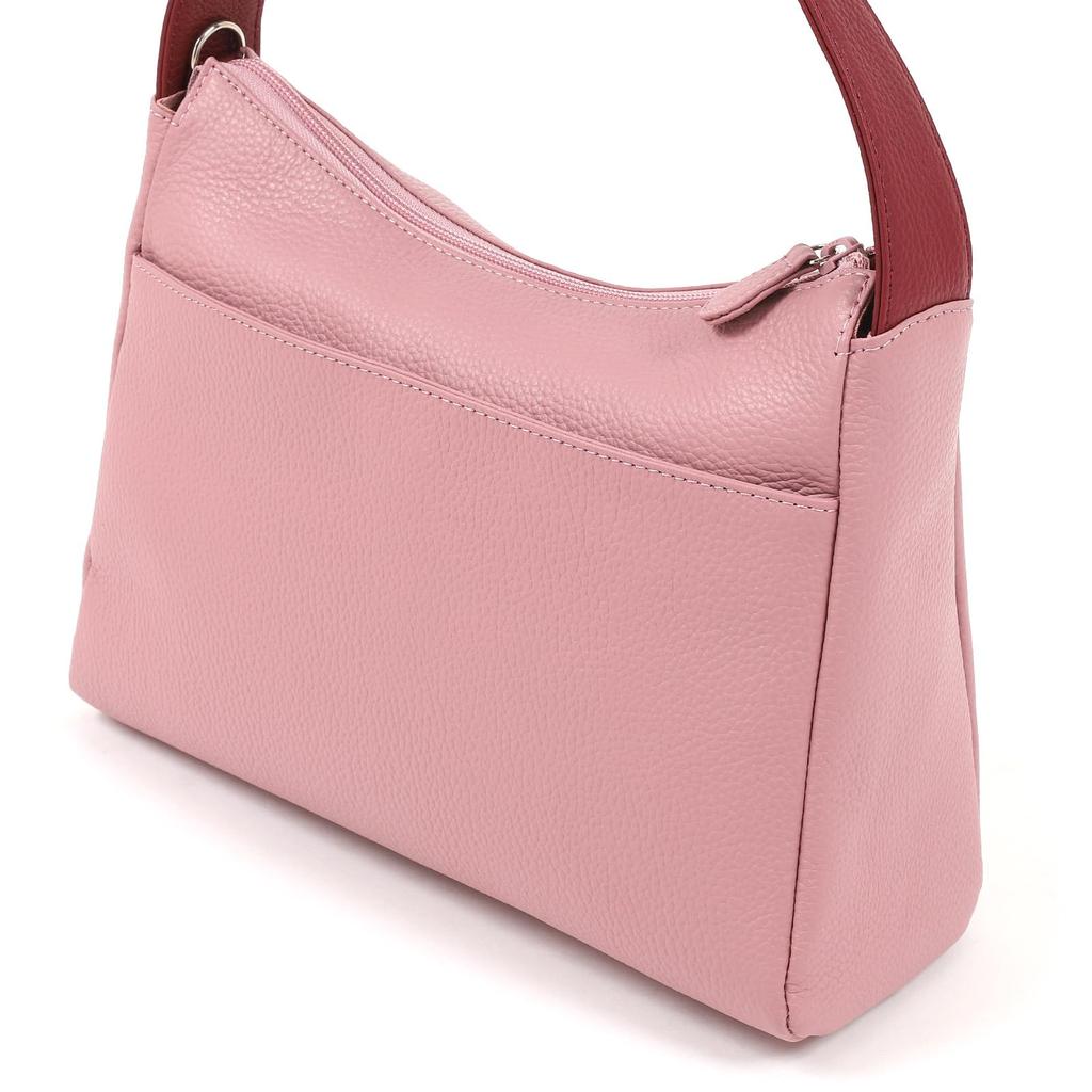 Kitamura Y-1377 2-way semi-shoulder bag with shoulder strap, pinkwine, 72711