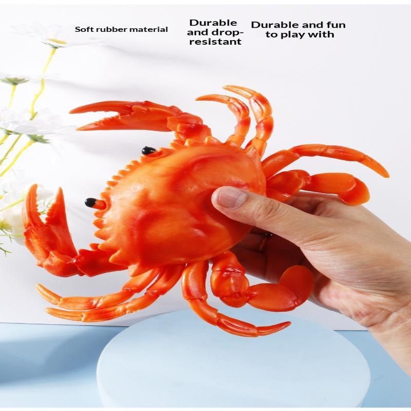 Non Toxic Soft Pvc Squeaky Crab Lobster Toy Realistic Sound For Kids Bath Time Pretend Play