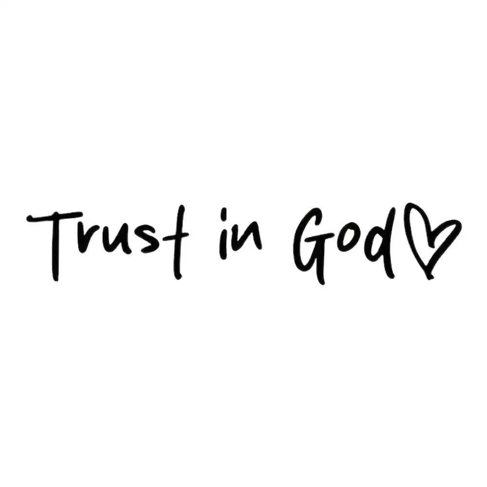 Trust In God Car Rearview Mirror Sticker Car Rearview Window Inspirational Ideal Decal Sticker Christian Vinyl Gift Mirror P8L1