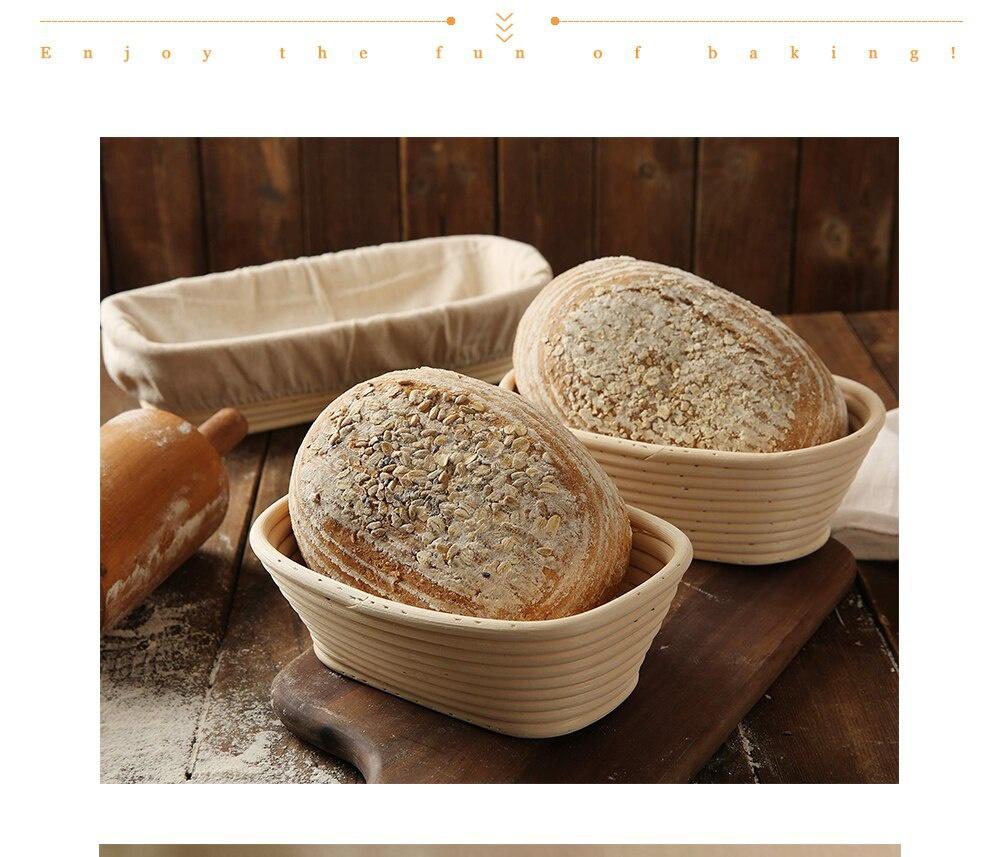 Round /Oval Bread Fermentation Natural  Rattan Basket Country Bread Baguette Dough Mass Proofing Tasting Proving Baskets BakerySupplies