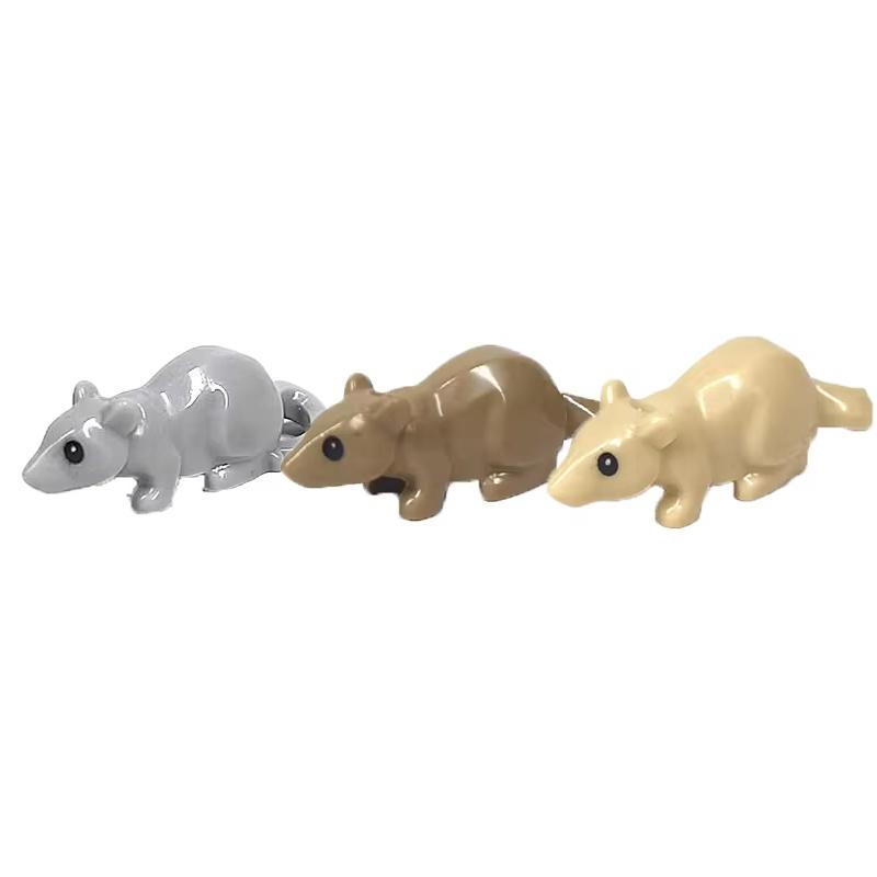 MOC Tier Szene Bausteine Katzen Hunde Schafe Schweine Hühner Adler Papageien Delfin Zoo Rahmen Zubehör DIY Spielzeug Steine T14