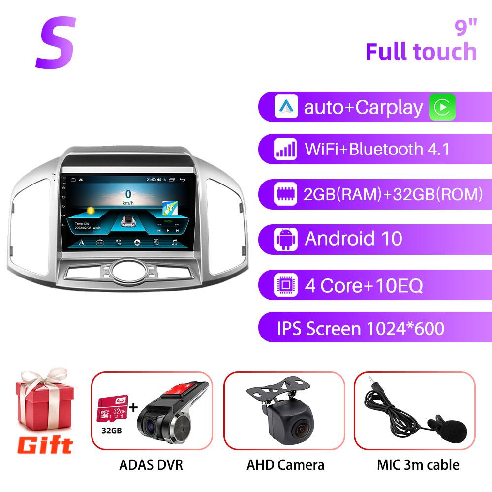 2 Din Android Car Radio for Chevrolet Captiva 2012-2017 9" Stereo Receiver GPS Bluetooth-compatible Navigation Multimedia Player