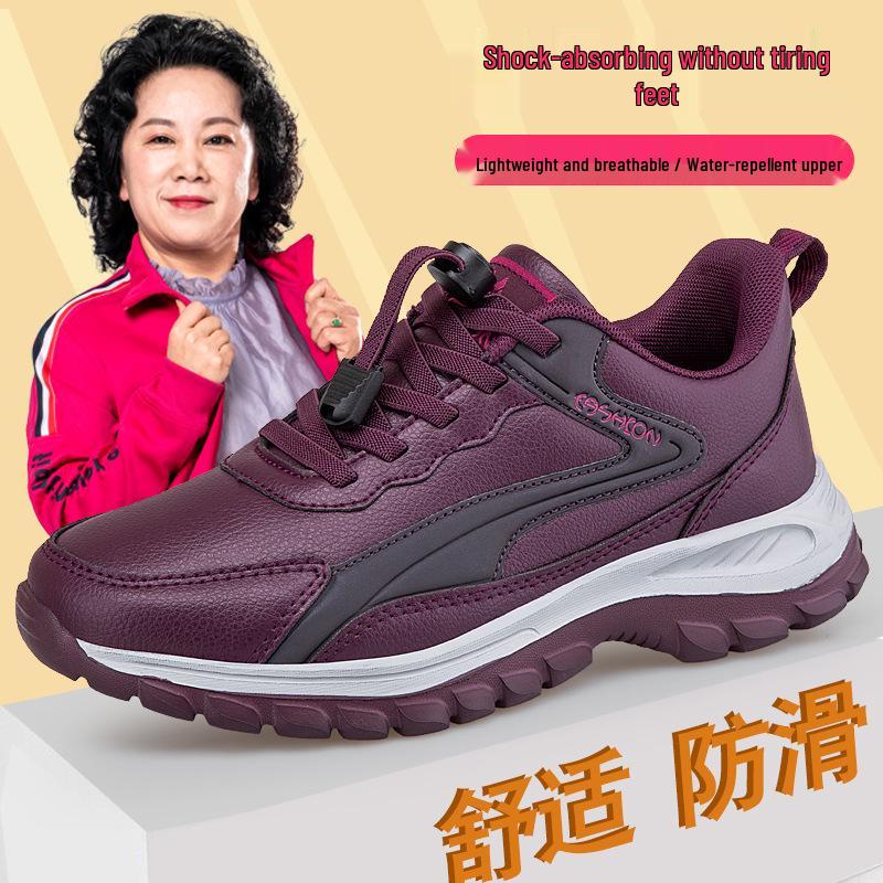 Damen Herbst Wasserdichte Reise-Schuhe mit weicher Sohle, Rutschfest, Bequem, für mittlere und ältere Menschen – Ideal zum Gehen und für Freizeit-Sport 36