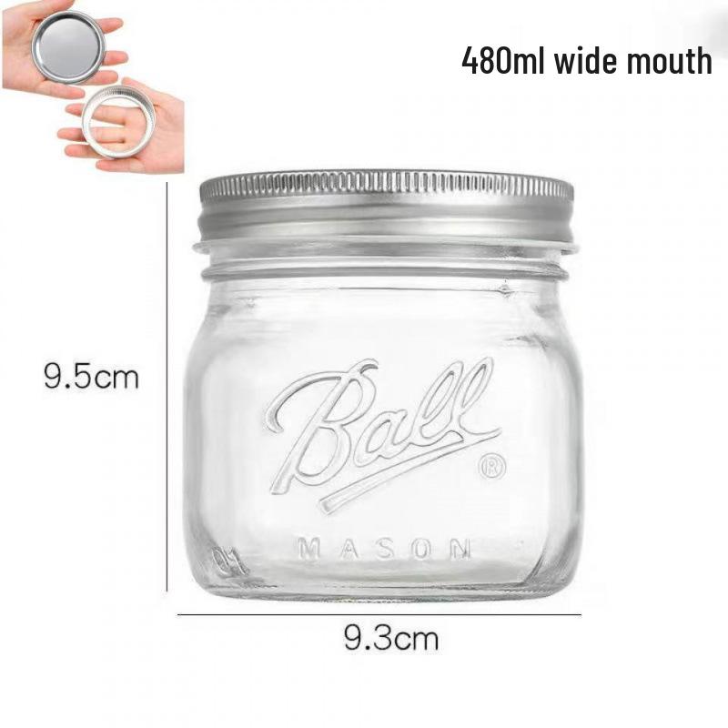 16oz Split Lid Mason Jar for Herbs, Salads, and Oatmeal