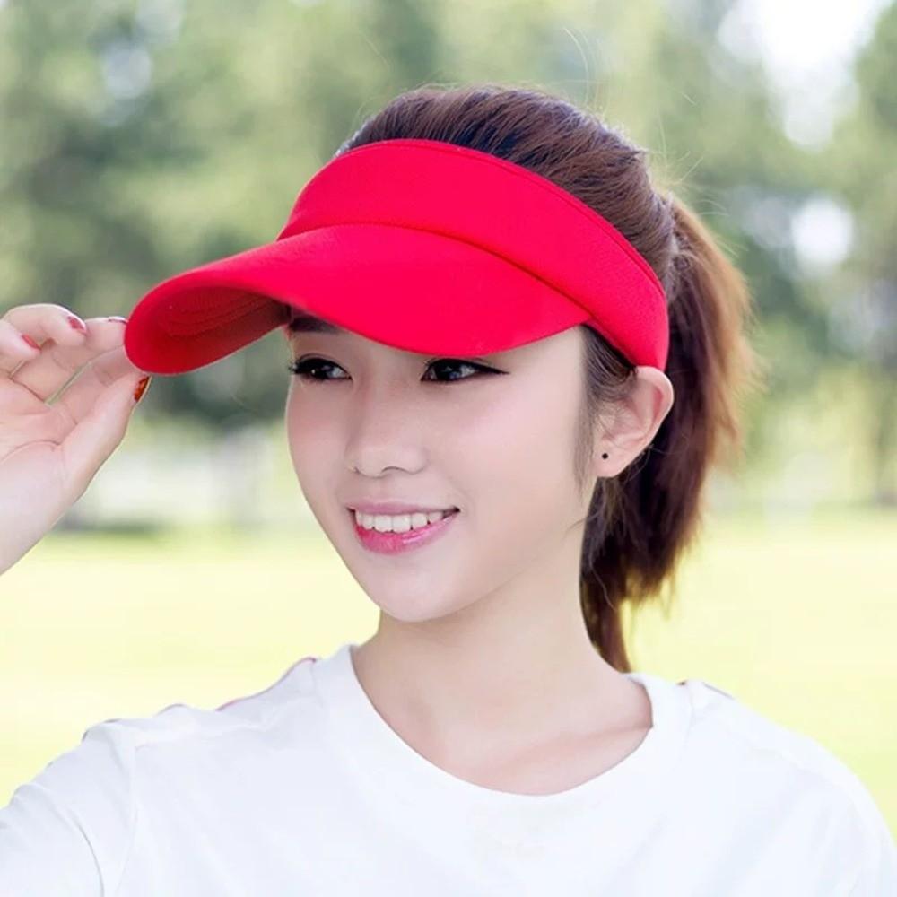 Sun Hat Running Accessories Unisex Beach Sun Visor Hat Wide Brim Golf Tennis Hat Empty Hat