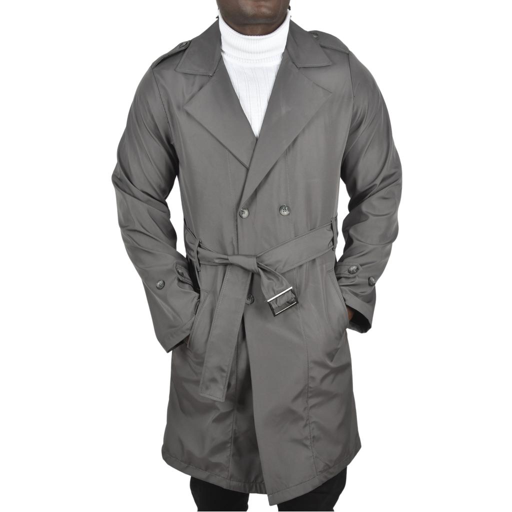 DeepSEA Geniş Kalıp Kruvaze Yaka Su İtici Astarsız Uzun Trençkot 2500789