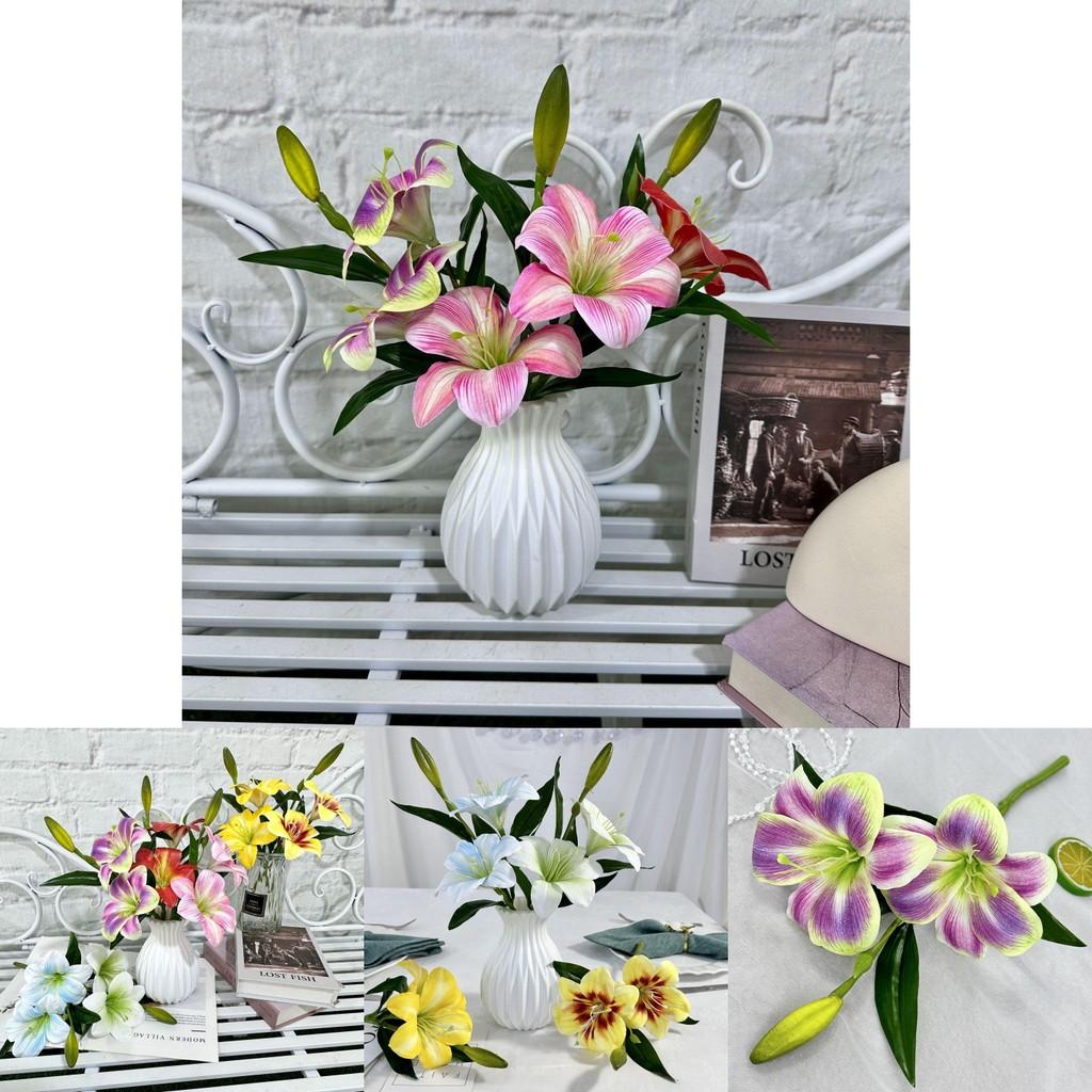 No Ip Realistic Lily And Foxglove Faux Flowers With 3d Printing For Home Styling