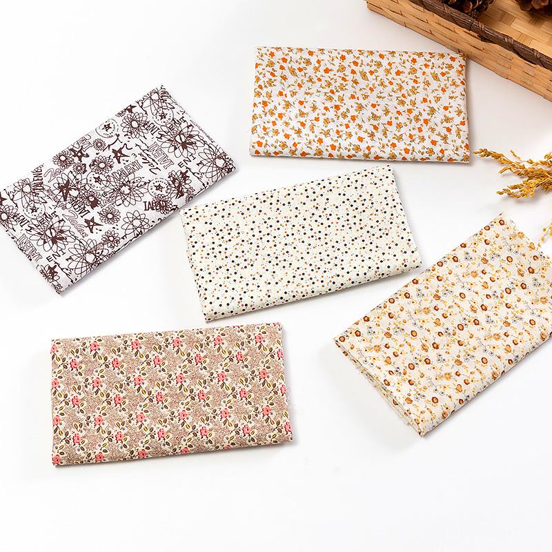 

5pcs Patchwork Material DIY Crafts Art & Craft Kit Handcraft Floral Fabric Bundle Quilting Cotton Sewing Projects 25x25cm