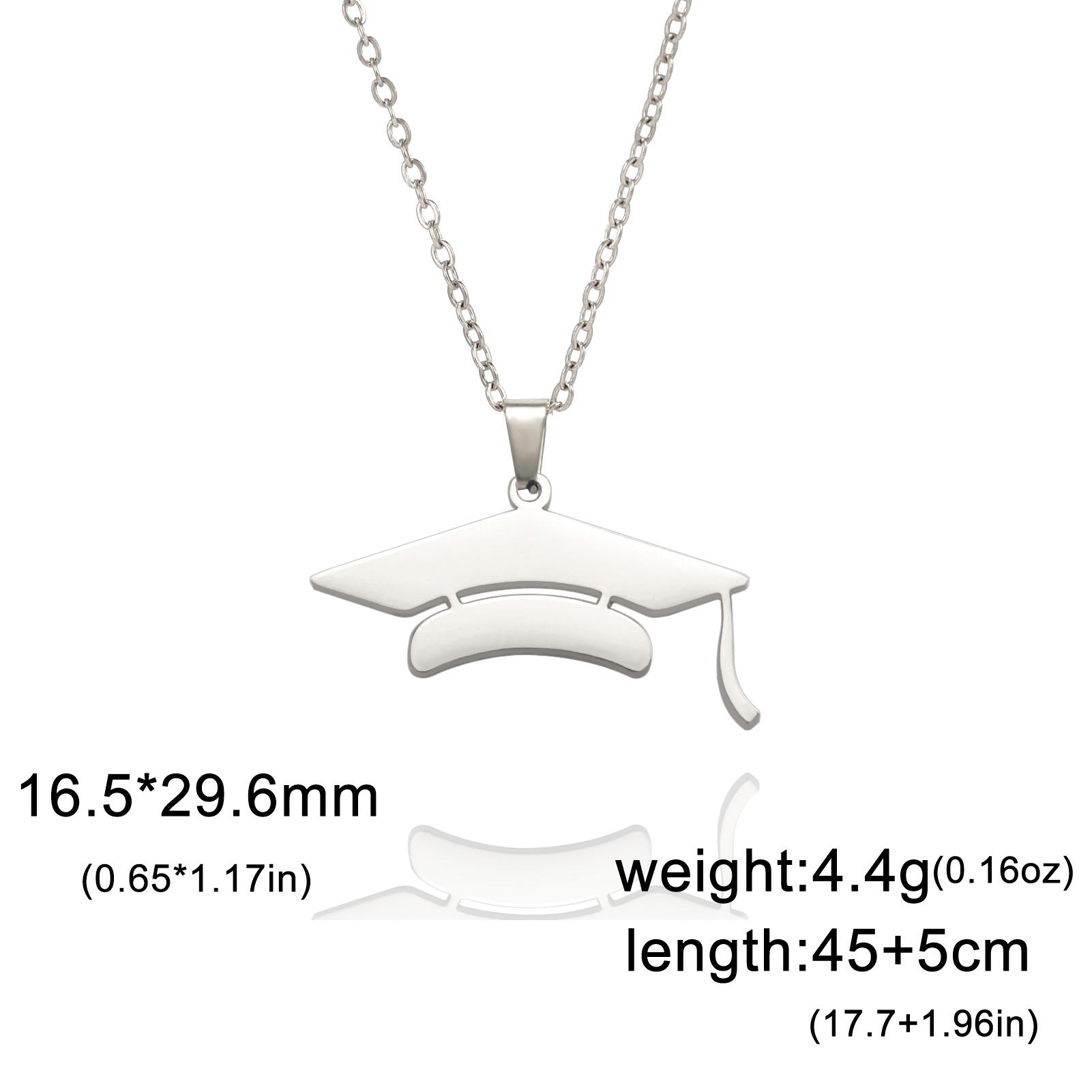 

Cazador University Graduation Bachelor Cap Necklaces for Women Men Stainless Steel Anniversary Gift Necklace Jewelry 2026 New