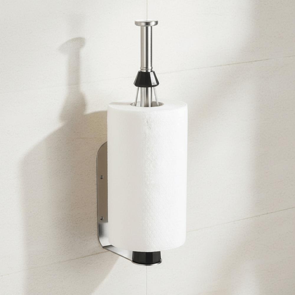 Adhesive Wall Mount Paper Towel Holder Punch-Free Napkin Storage Rack Toilet Paper Holder Bathroom