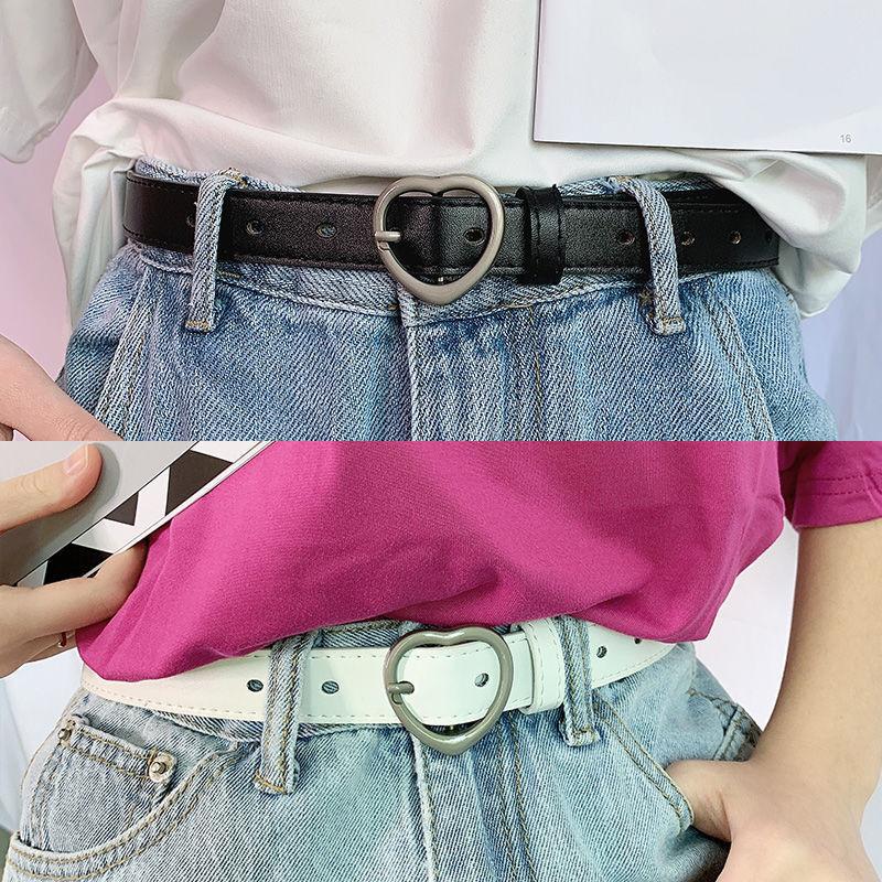 Stylish Womens No-hole Decorative Jeans Belt In Black Versatile Fashion Accessory