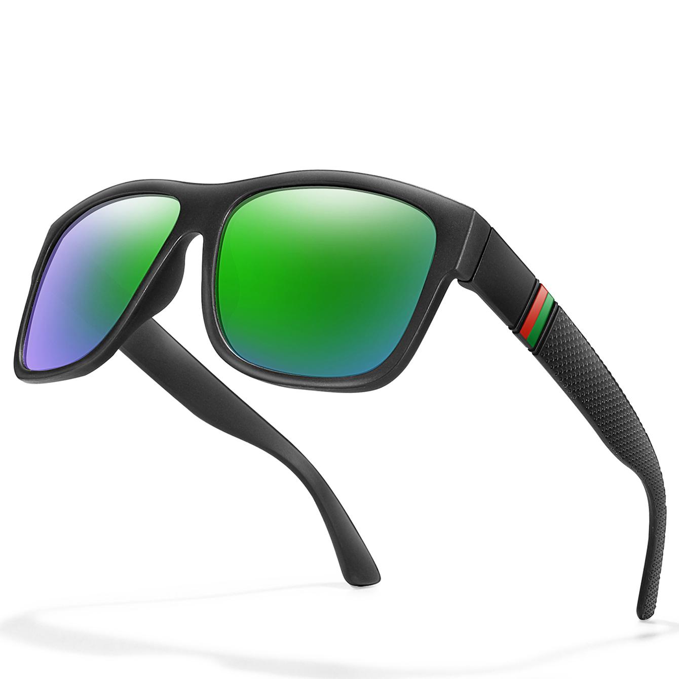 

Классические брендовые мужские квадратные поляризационные солнцезащитные очки для рыбалки, для активного отдыха, для вождения, для велоспорта, для бега, винтажные с большой оправой, UV400