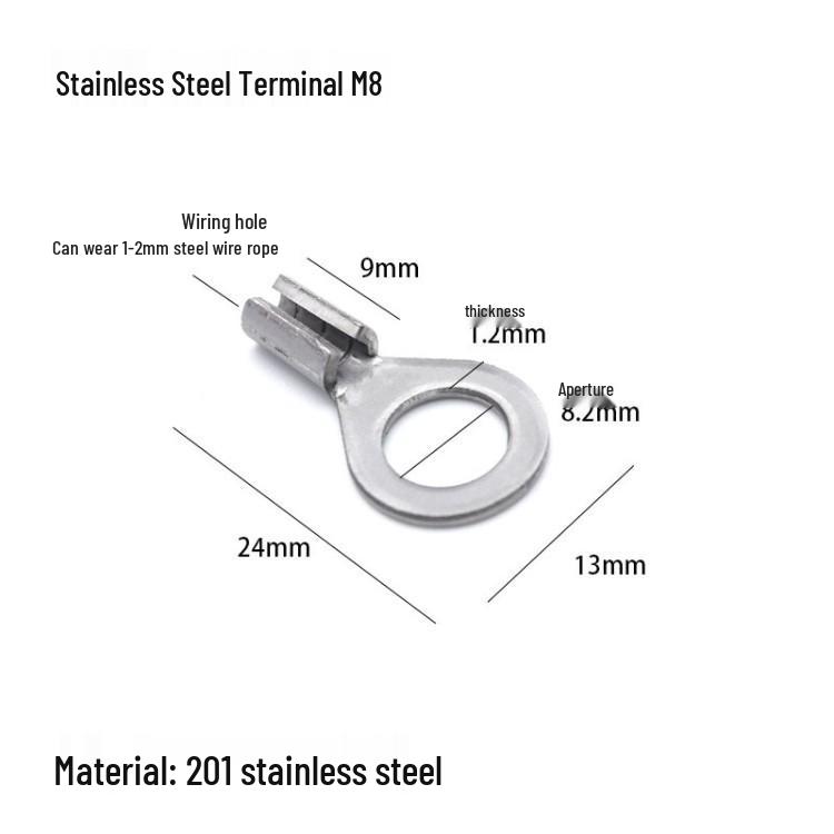 Stainless Steel Heavy-Duty Safety Rope Terminal with Cold Press Fitting
