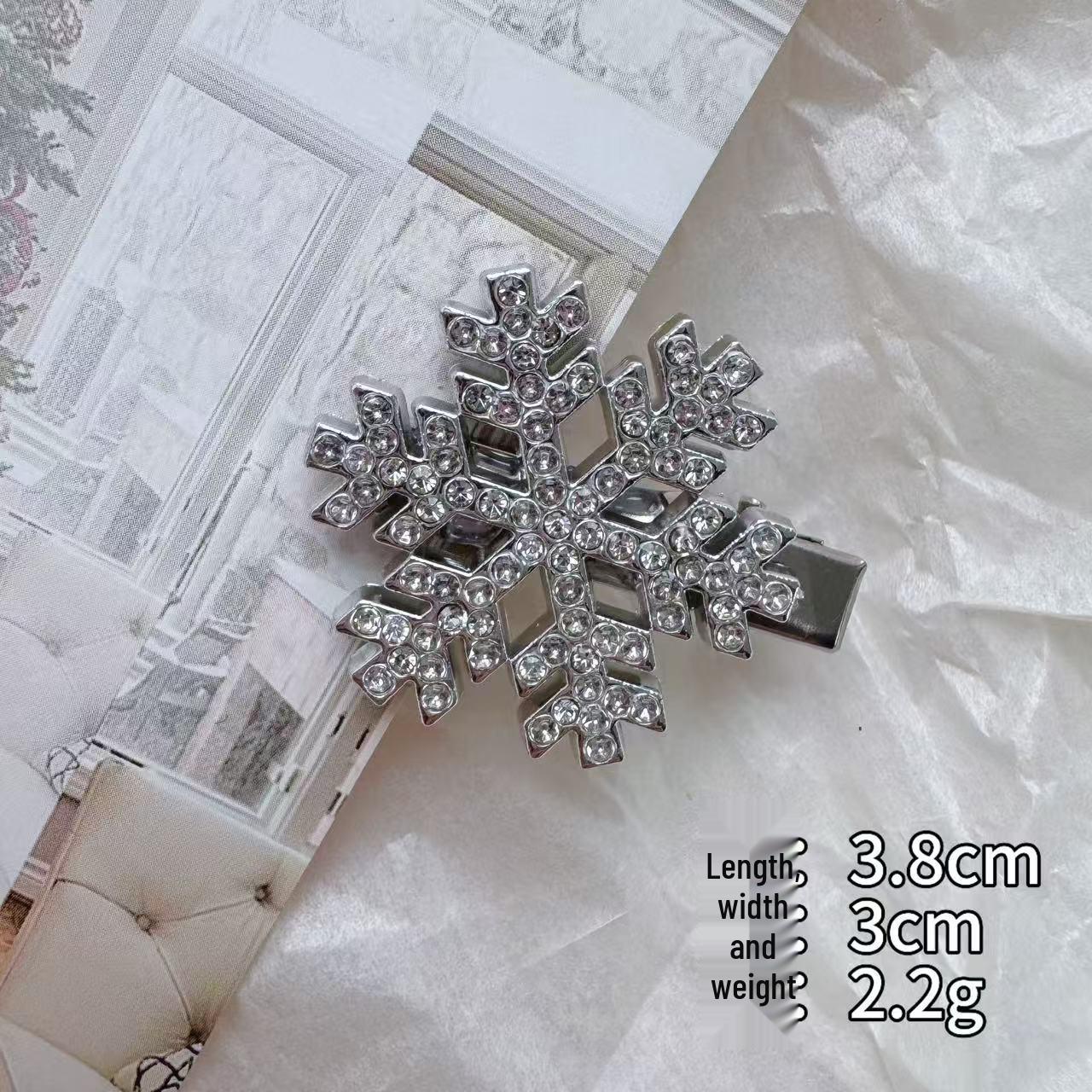 

Заколка для волос «Рождественская снежинка» - Праздничная заколка для боковой челки