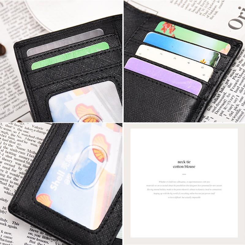 Slim RFID Blocking Wallet for Men and Women Ultra-Thin Bifold Split Cowhide mid-length 13cm Card Holder with Multi-Card Slots Mini Compact Design