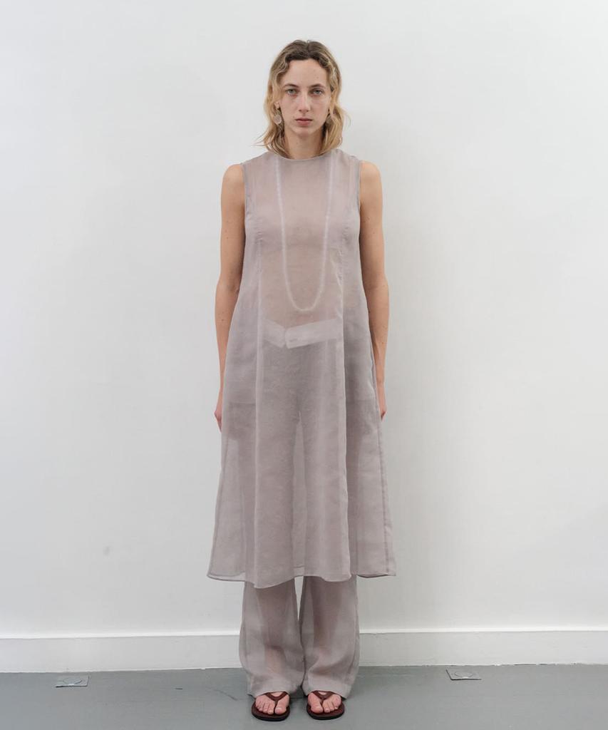 Amomento Sheer Long Dress_Grey